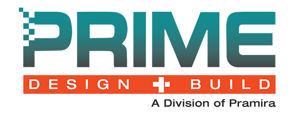 PRIME Design plus Build logo A Pramira Company